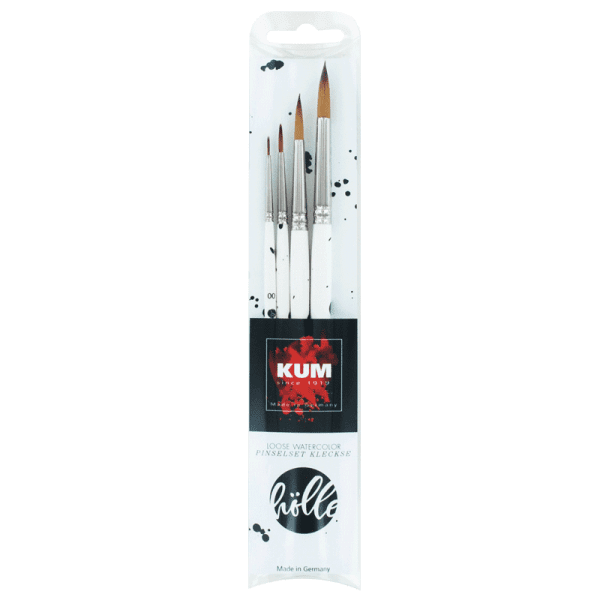 Loose watercolor brush set blobs of KUM x Frau Hölle